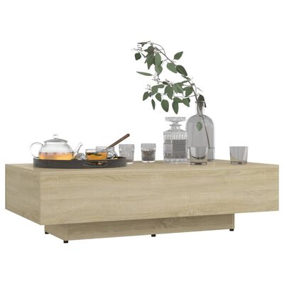 vidaXL Coffee Table Sonoma Oak 39.4"x19.5"x12.2" Engineered Wood