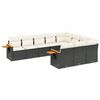 vidaXL Garden Sofa Set Black, Cream White