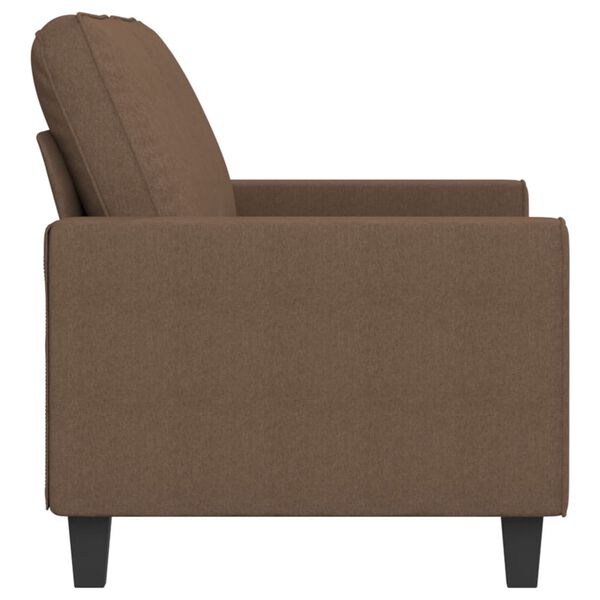 vidaXL 2-Seater Sofa Brown Polyester Fabric, Metal, Textilene Medium