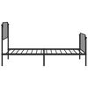 vidaXL Bed Frame Black Steel Twin Bed Frame Rectangular