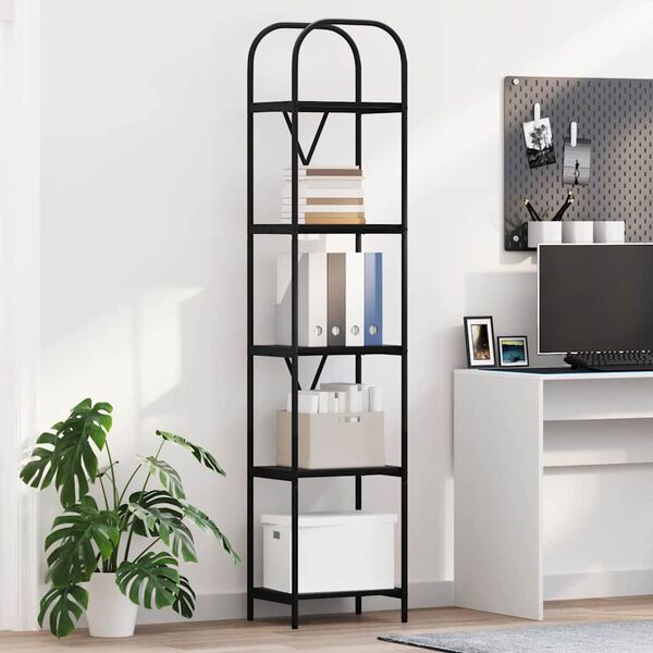 vidaXL Bookshelf Black oak 40 x 30 x 183 cm Engineered wood
