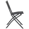 vidaXL Outdoor Chair Set of 2 Black Powder-coated steel, Textilene