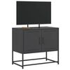 vidaXL TV Cabinet Black Steel Standard Storage TV Cabinet