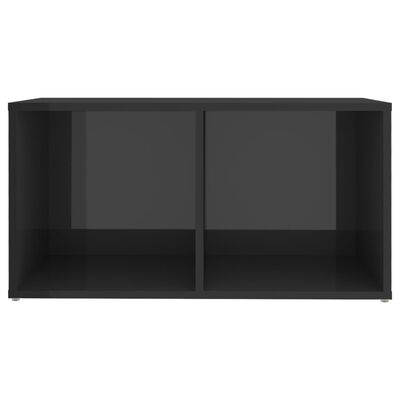 vidaXL TV Stands 4 pcs High Gloss Gray 28.3"x13.8"x14.4" Engineered Wood