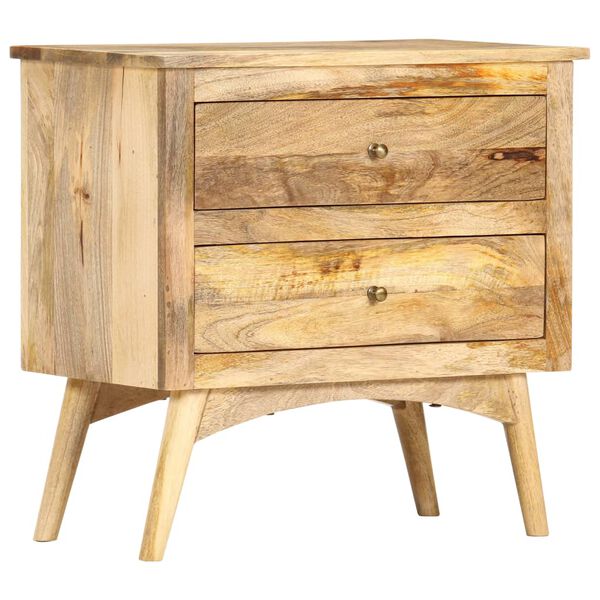 vidaXL Bedside Cabinet Brown Solid Mango Wood Medium Bedside Table