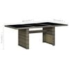vidaXL Garden Table Brown and Black