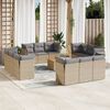 vidaXL Garden Sofa Set Mix Beige