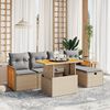 vidaXL Garden Sofa Set Beige, Light Grey
