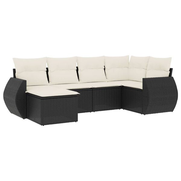 vidaXL Garden Sofa Set Black