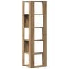 vidaXL Corner Bookcase 5-Tier Artisian Oak 19.7x19.7x70.5" Engineered Wood