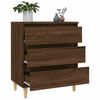 vidaXL Sideboard Brown Oak Solid Wood and Engineered Wood Sideboard