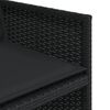 vidaXL Patio Dining Set Set of 6 Black PE rattan Large