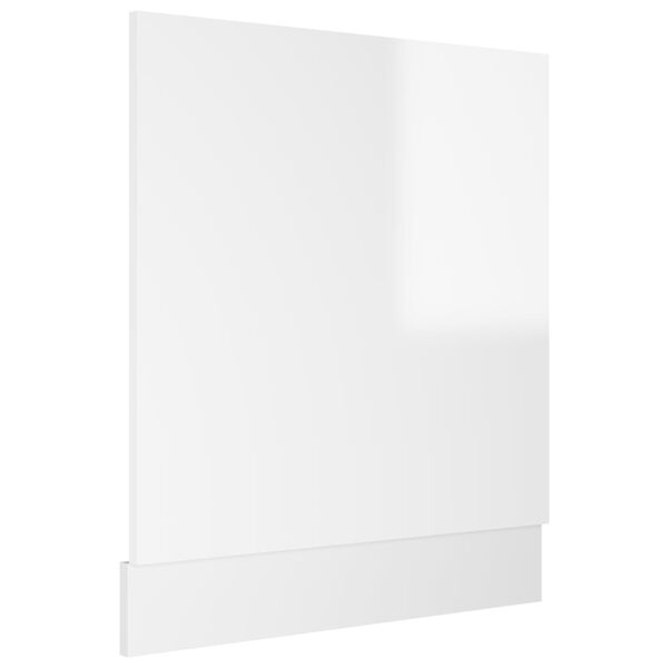 vidaXL Dishwasher Panel High gloss white Engineered wood One size