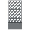 vidaXL Trellis Planter Grey Wood-plastic composite Tall Planters