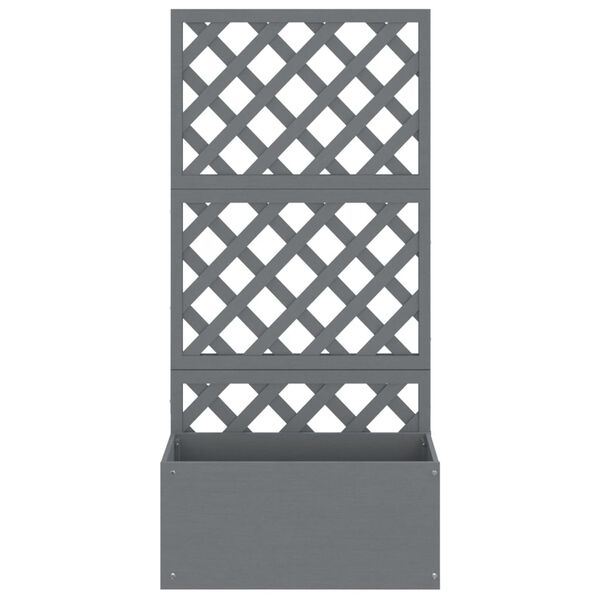 vidaXL Trellis Planter Grey Wood-plastic composite Tall Planters