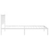 vidaXL Bed Frame White Steel Twin Bed Frame Rectangular Durable