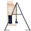 vidaXL Outdoor Playset Blue, Natural Wood