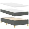 vidaXL Box Spring Bed with Mattress Dark Grey 39.37 x 78.74 in Fabric