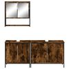 vidaXL Bathroom Furniture Set Smoked Oak