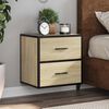 vidaXL Wall-mounted Bedside Cabinet Sonoma oak Engineered wood Medium