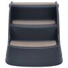 vidaXL Dog Stair Dark grey PP (polypropylene), felt Foldable Dog Stairs