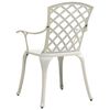 vidaXL Garden Chair White Cast aluminum Medium Ergonomic Garden Chair
