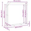vidaxL Firewood Rack with Rain Cover 78.7"x15.7"x78.7" Galvanized Steel