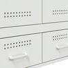 vidaXL Highboard White Cold-rolled steel Medium Adjustable Feet