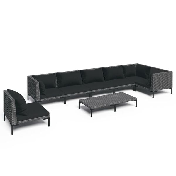 vidaXL Garden Lounge Set Dark Grey