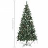 vidaXL Christmas Tree Green and White PVC Large Ornaments