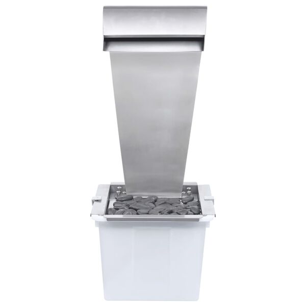 vidaXL Garden Fountain Silver Brushed Stainless Steel (SS 304) Standard