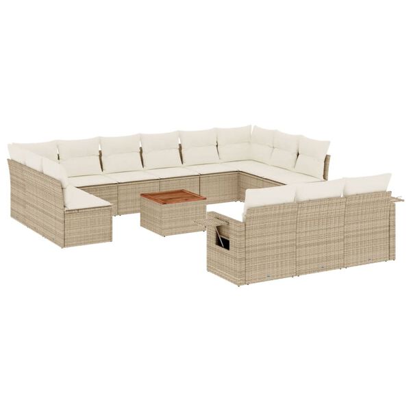vidaXL Garden Sofa Set Beige
