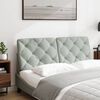 vidaXL Headboard Cushion Light grey Velvet, Foam 55.1 in width