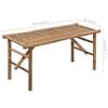 vidaXL Patio Bench Bright green, Natural bamboo Bamboo, 100% Polyester