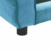 vidaXL Dog Sofa Turquoise Plush, Foam, Wood Small Removable Covers