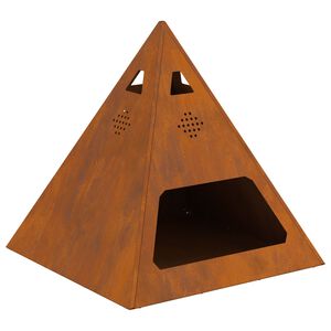 vidaXL Fire Pit Brown 50 x 50 x 51 cm Weathering steel