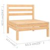 vidaXL Garden Lounge Set Natural Wood Solid Pine Wood Medium Modular