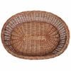 vidaXL Dog Basket Natural Willow Medium Lightweight Dog Basket Oval