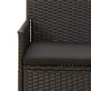 vidaXL Garden Lounge Set Black Poly Rattan Medium Durable