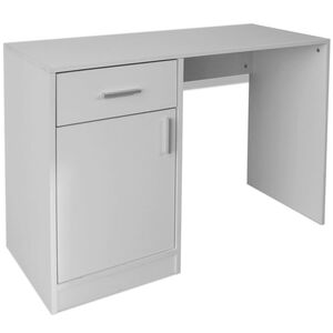 vidaXL Desk White Engineered wood, MDF 39.4 x 15.7 x 28.7 in