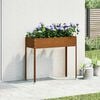 vidaXL Garden Planter Weathering steel brown Large Decorative Inlays