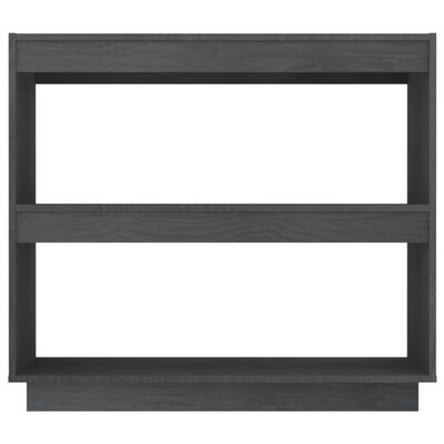 vidaXL Book Cabinet Gray 31.5"x13.8"x28" Solid Wood Pine