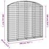vidaXL Gabion Basket Silver Galvanized iron 78.7 x 11.8 x 78.7 in