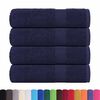 vidaXL Bath Towel Set of 4 Navy blue 100% cotton 39.4 x 59.1 in