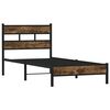vidaXL Bed Frame Sonoma Oak Steel Twin Bed Frame Rectangular Modern