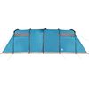 vidaXL Family Tent Tunnel 10-Person Blue Waterproof
