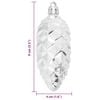 vidaXL Christmas Pine Cone Ball 40 pcs Silver