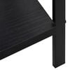 vidaXL Shelf Cabinet Black Engineered Wood 23.6x10.9x62.4 in