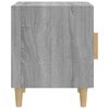 vidaXL Bedside Cabinet Grey Sonoma Engineered Wood Medium