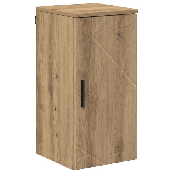 vidaXL Bathroom Cabinet with Door Artisan Oak 11.81 x 12.40 x 24.02 in